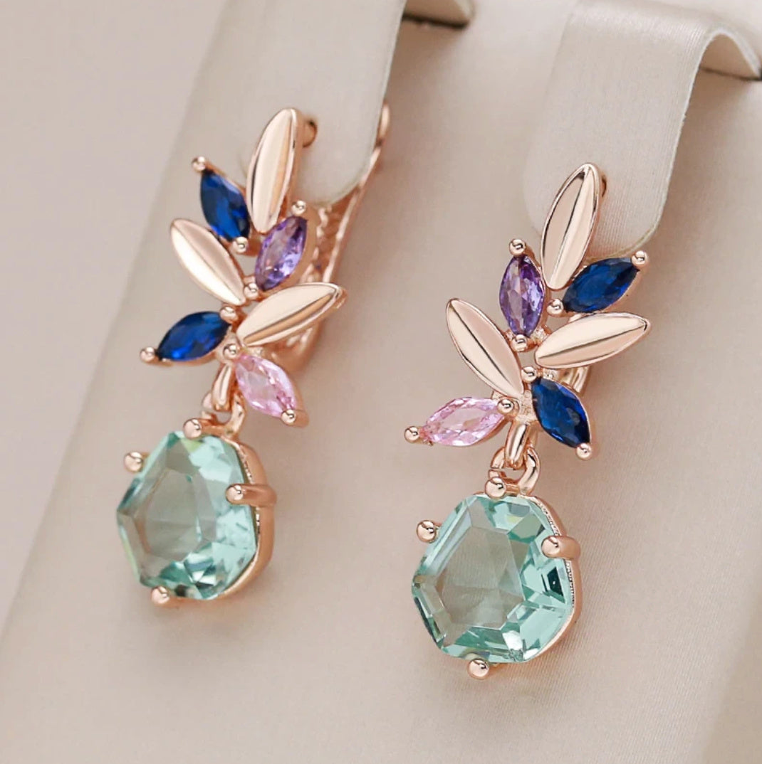 Fashion Creative Alloy Diamond-studded Ring Earrings