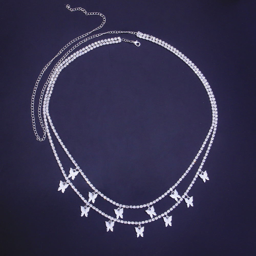 Micro Inlay Rhinestones Multi-layer Body Chains Temperament