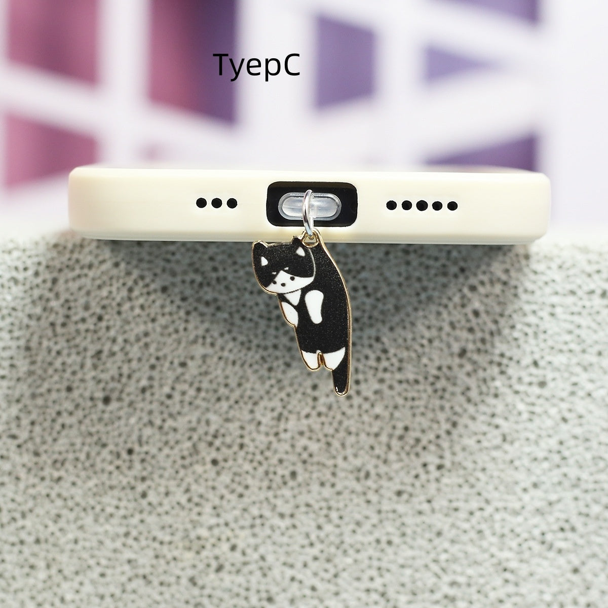 Cute Cat Mobile Phone Dust Plug Alloy Pendant